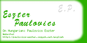 eszter paulovics business card